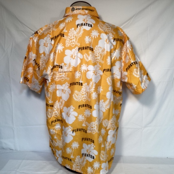 MLB Pittsburgh Pirates Baseball Hawaiian Button Up Shirt Men’s size XL - Picture 5 of 14